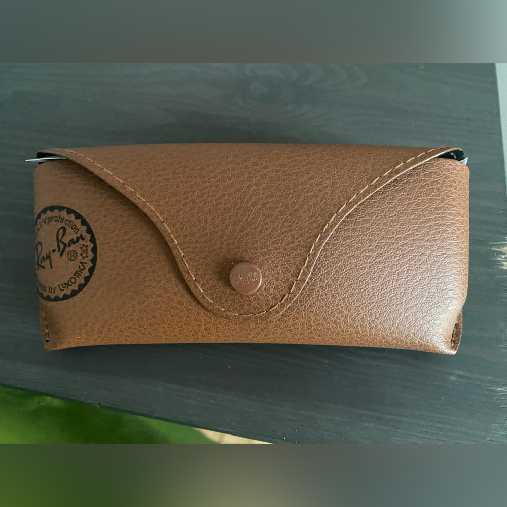 Ray-Ban Tan Leather Eyewear Case